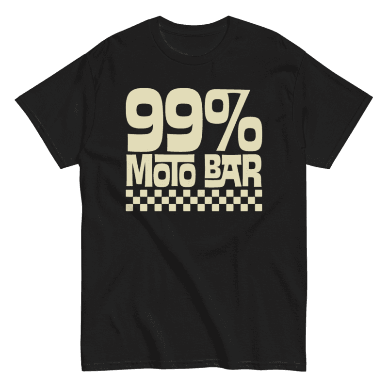 Camiseta 99% Moto Bar Negra Front