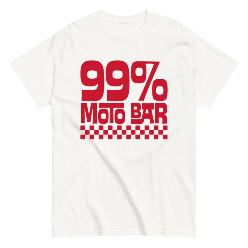 Camiseta 99% Moto Bar Blanca Front